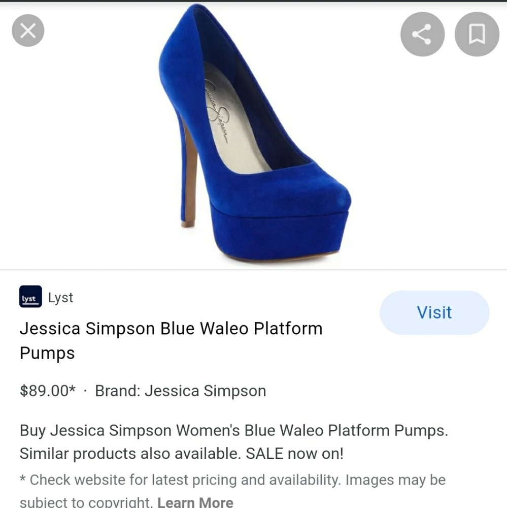 Jessica Simpson Waleo blue sue size 6